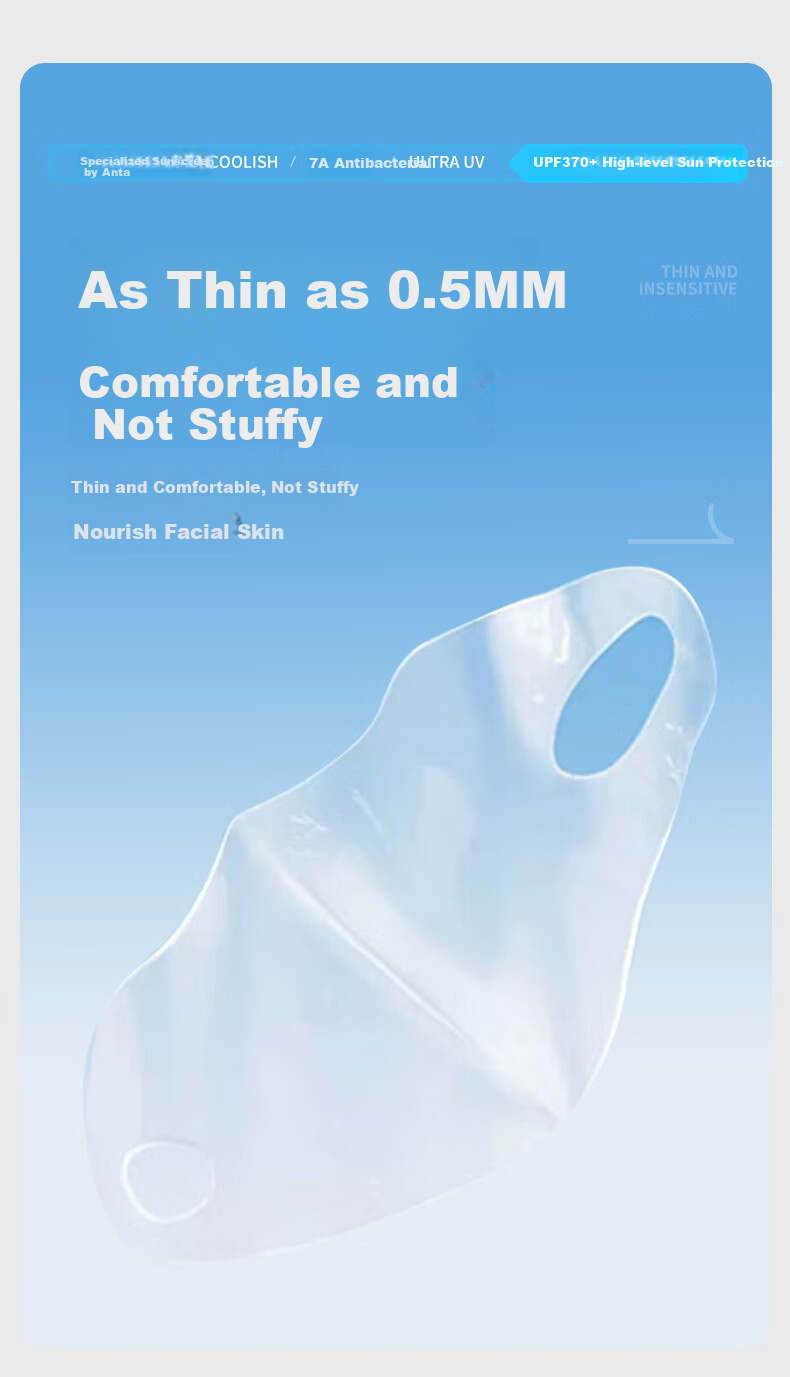 XTEP Sun Protection Face Mask [Set of 3], Full-Face Ice Silk Mask for Women, UV Protection Face Cover, Summer High-Quality Breathable 9