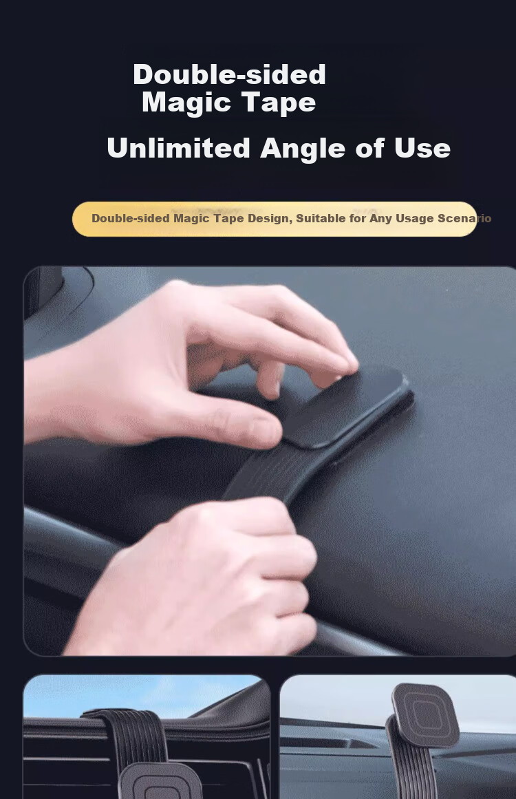 Kylie Car Dashboard Mount, Center Console Flexible Double-Sided Magnetic Bracket, Rotating Circular Support Model 2
