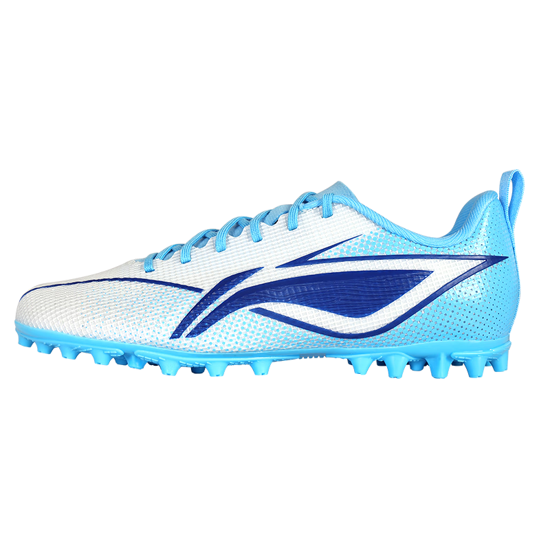 Li-Ning Soccer Shoes for Children Aged 6-12, MG Short Studs Youth Professional Soccer Shoes for Boys, Elementary School Students' Cleats, Jiyin 3 Blue Size 40