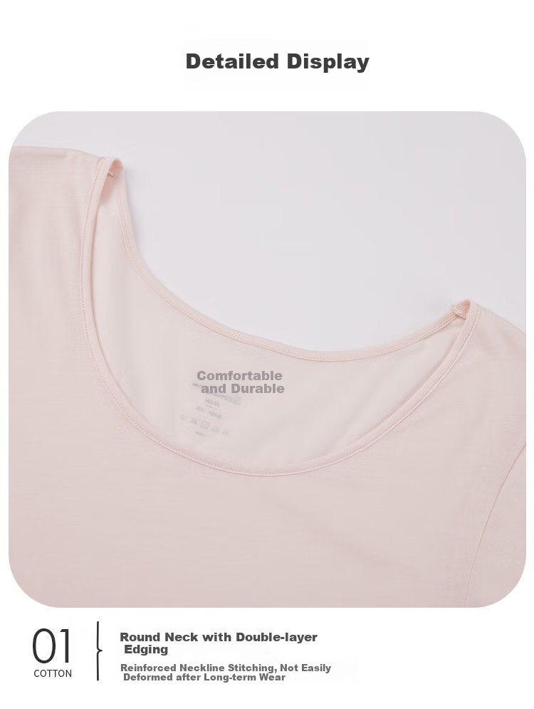 Yiershuang [60 Pieces 100% Pure Cotton] Women's Undershirt Short Sleeve Round Neck All-Cotton Soft Comfortable Base Shirt Pajama T-Shirt 11