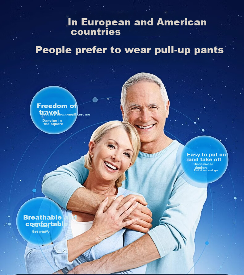 Laolaifu Adult Pull-Up Diapers, Size L, 60 Pieces, Hip Circumference 95-120cm, Elderly Incontinence Pads 10