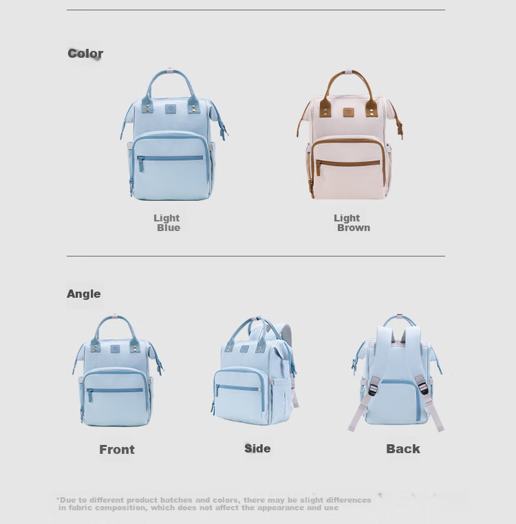 JD Original Mami Bag, Maternity And Baby Outdoor Handheld Backpack, Lightweight Multifunctional Large Capacity Mom Bag, Light Blue 7