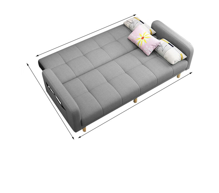 Huakaizhixing Sofa Bed, Dual-Purpose Folding Sofa And Bed, Two-Seater, Tech Fabric Sofa S96, Gray Tech Fabric, 2 Meters 17