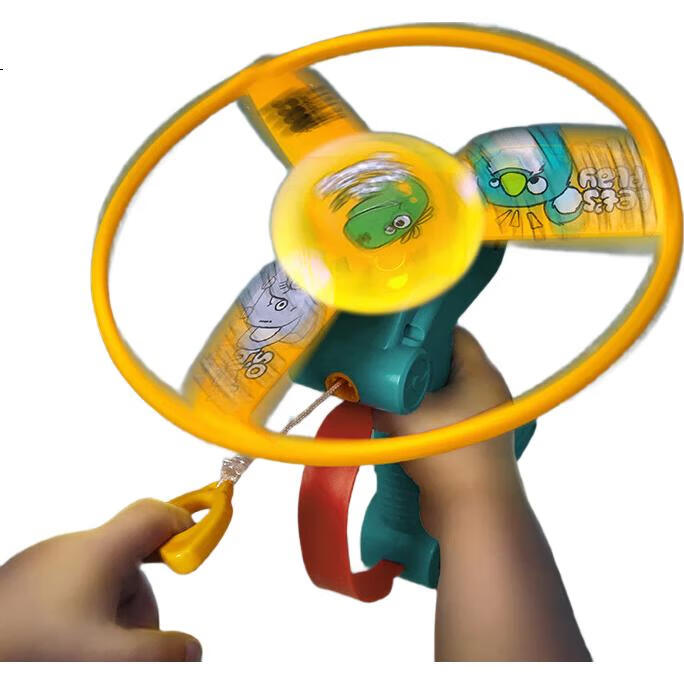 Детская игрушка Babycare "Бамбуковый дракон", летающий диск, фрисби, стреляющий вращающийся гироскоп, для улицы, красный