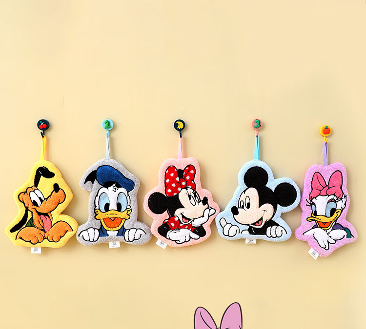 Dishini Quick-Drying Cute Hanging Hand Towel for Bathroom Kitchen, Children's Hand Wiping Cloth, Thickened Absorbent Mickey Mouse Sports Towel 2