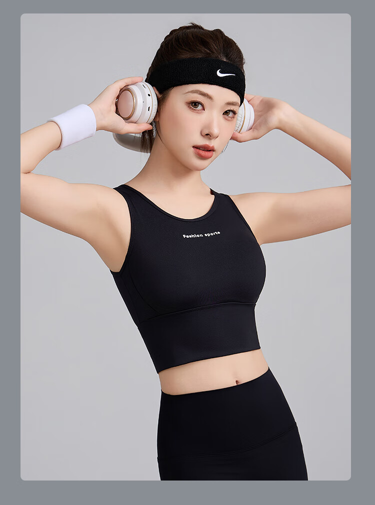 Xueqiman Women's Sports Bra Running Shockproof Anti-Sagging Outer Wear Seamless Fitness Training Yoga Top Bra 15