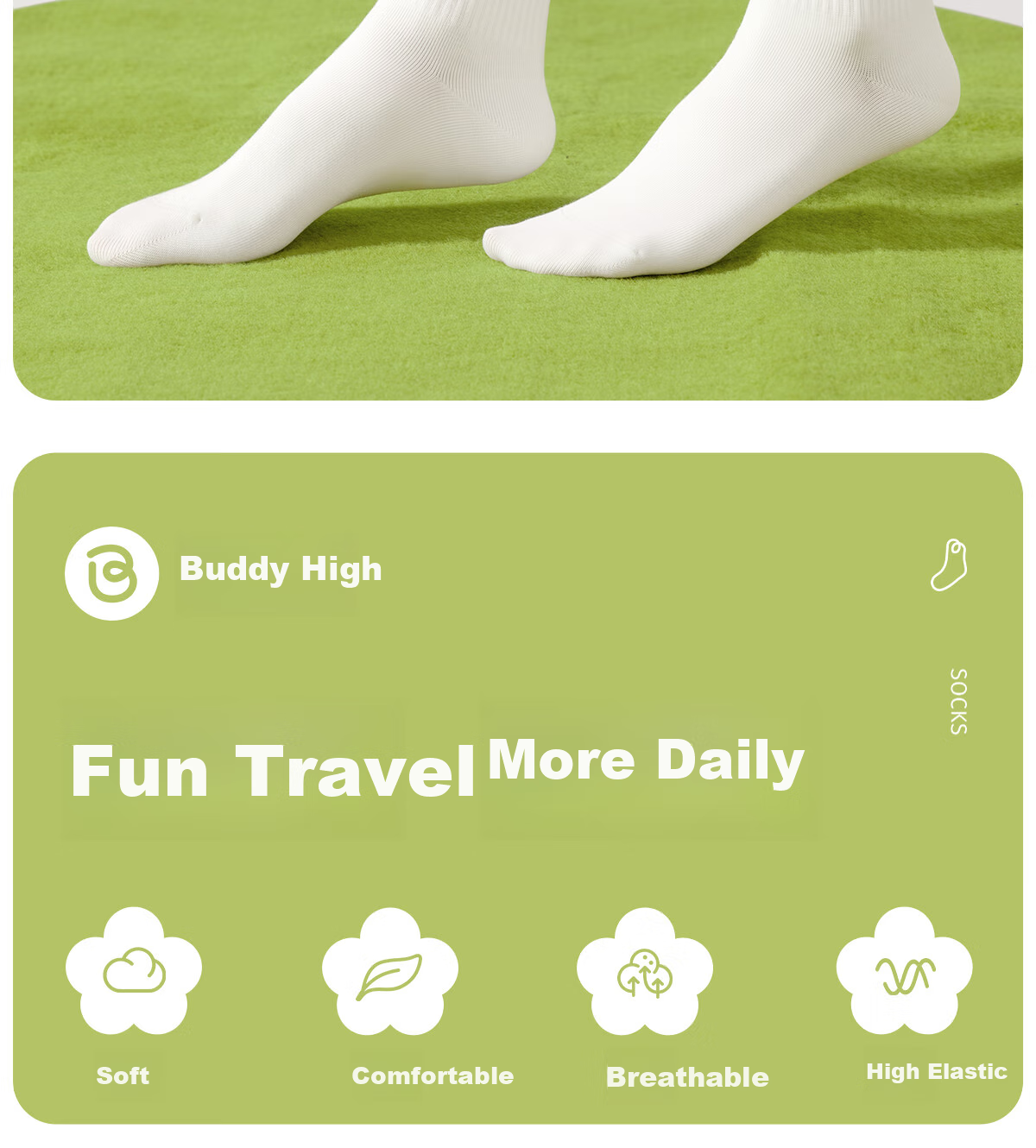 BADIGAO Disposable Socks Unisex Daily Throw Winter Thickened Travel Mid-Calf Wash-Free Odor-Resistant 20