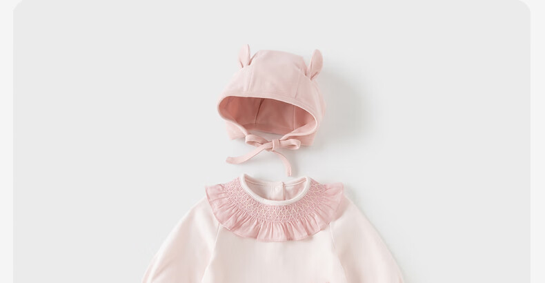 DAVE & BELLA Newborn Knitted Romper Autumn Outfit for Baby Girls, Class A Antibacterial Anti-Mite Cotton Onesie 11