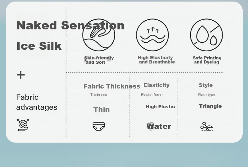 LangSha Children's Underwear, Girls' Ice Silk Thin Summer Triangle Panties, Antibacterial Seamless Breathable Solid Color Developmental Shorts for Older Childre 2