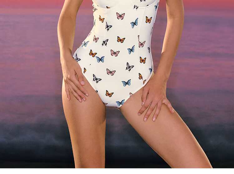 AtlanticBeach 2025 New Popular Butterfly One-Piece Swimsuit for Women High-End Slimming Tummy Control Beach Vacation Hot Spring Swimwear 2