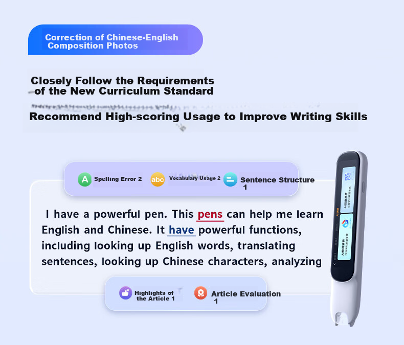 Aerfadan K6 All-Screen Learning Device with Dictionary Pen And English Reading Pen for Primary, Middle And High School Students, Synchronized Across All Subjects, AI Question Answering Pen And Translation Pe 12