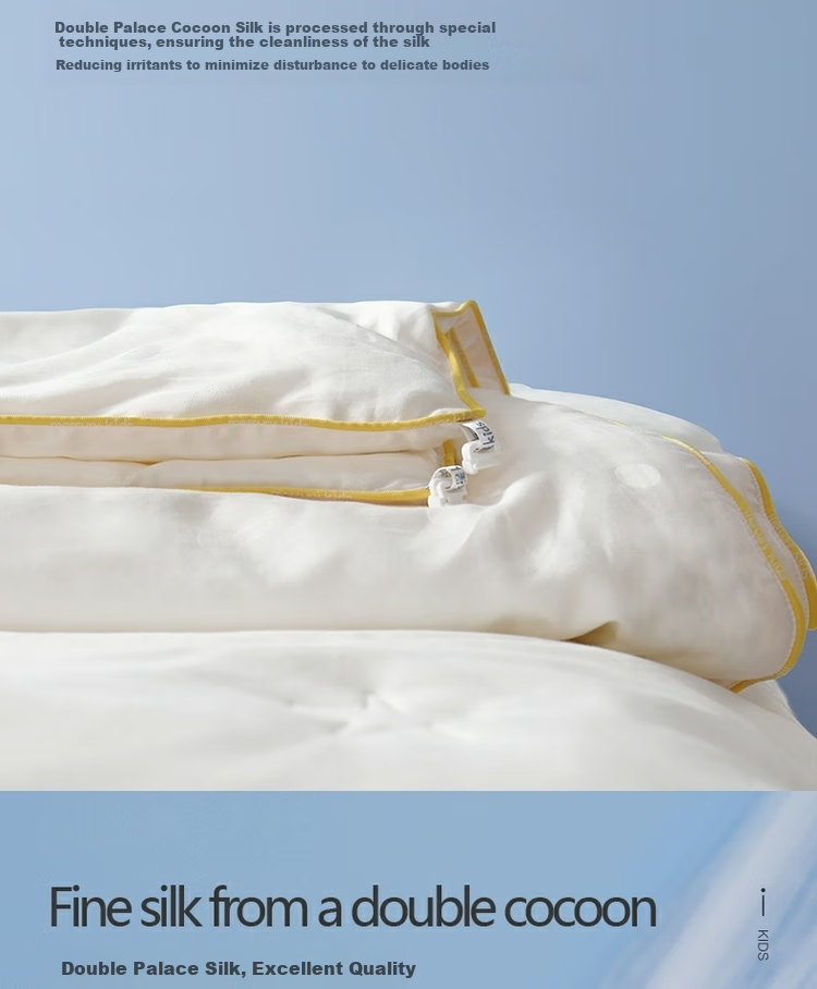 MERCURY Kids Silk Comforter, 100% Mulberry Silk, Two-In Quilt for All Seasons, Class A, Maternal And Infant Use, Approximately 10.2 Jin, 200*230cm 5