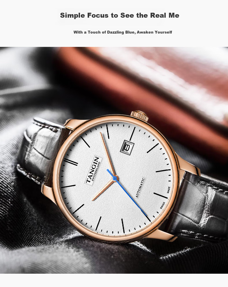 TANGIN Men's Mechanical Watch, Automatic Calendar Swiss Imported Mechanical Watch for Men, Birthday Gift for Me 9