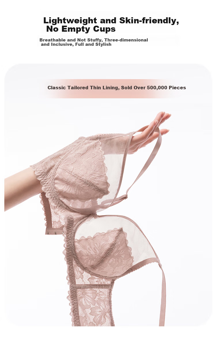 Ordifen 26 New Style Bra, Minimizing for Large Breasts, Full Coverage, Ultra-Thin, Low-Collar, Brassiere Set, Plus Size Women's Bra XB3314 5