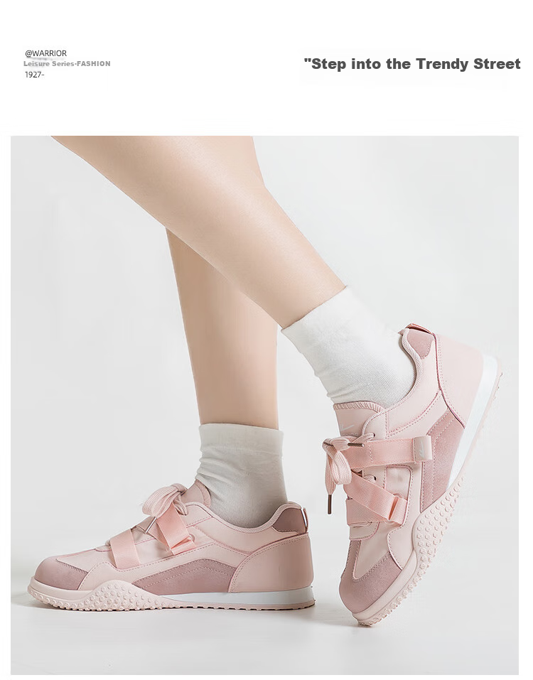 Huili Official Women's Shoes, Dexun Shoes for Women, New Spring 2026 Style, Versatile Lightweight Casual Sneakers, Pink, Size 38 15