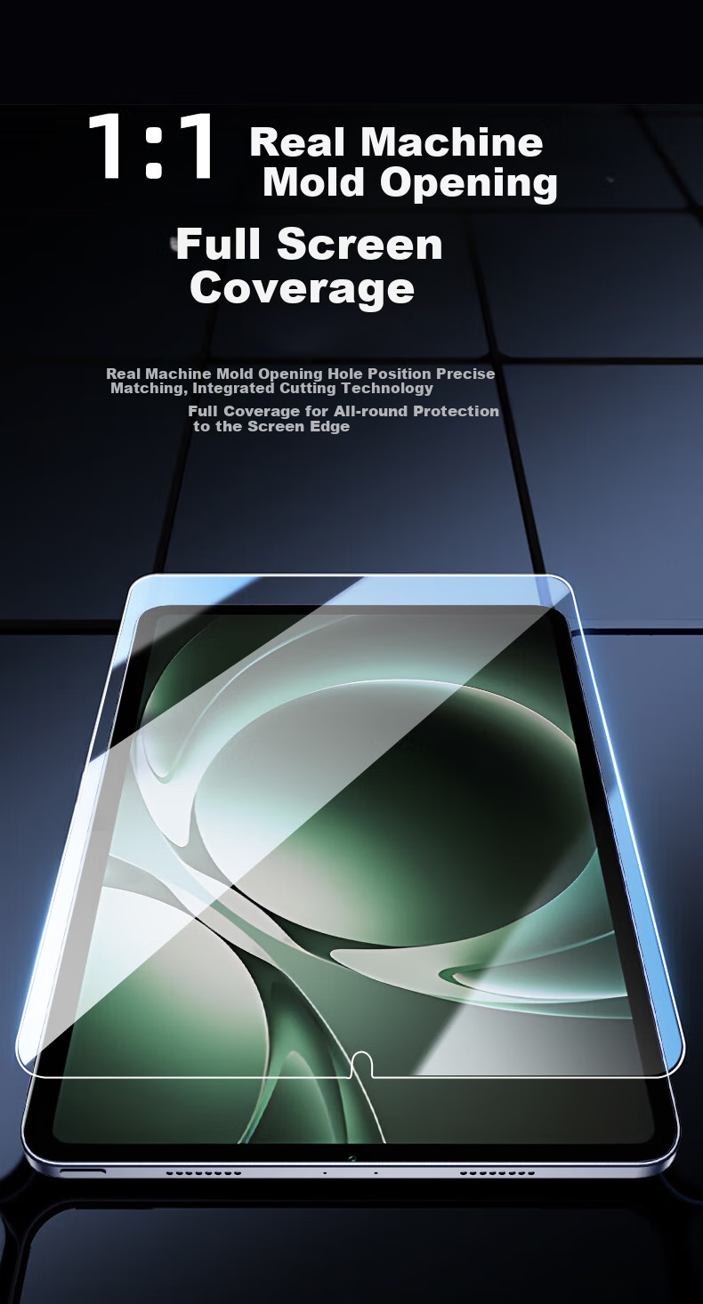Langling Tempered Glass Screen Protector for Xiaomi Redmi Pad 2 Pro 26/24 Models 12.1-inch Full Coverage HD Anti-Scratch Anti-Fingerprint Protective Film 3