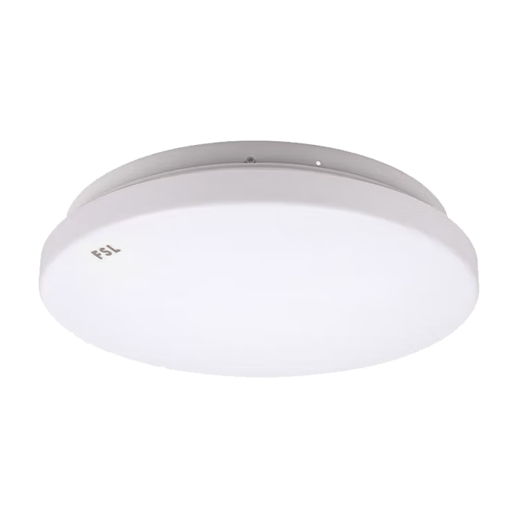 Foshan Lighting (FSL) LED Smart Microwave Sensor Human Body Induction Light, New Harmonic Second Generation, Full Brightness - Full Off, 18W, White Light 6500K for Entrance and Corridor