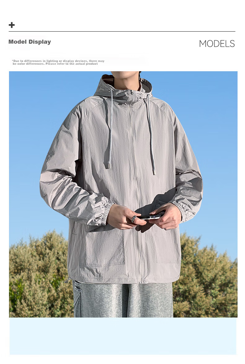 FitonTon Sun Protection Clothing for Men, Lightweight And Breathable Summer Sun Protection Garment, Outdoor Fishing UV-Resistant Men's Jacket, UPF50+ Beach Wear 14
