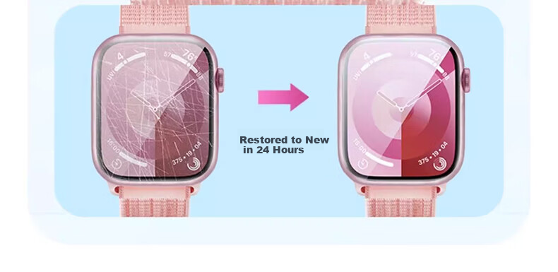 BASEUS [Edge Protection Compensation] Compatible with Apple Watch S12 Protective Film, S12 Watch Film, S11 Universal Apple Watch Protective Film, S10 Protective Film, Apple Watch Double Layer 7
