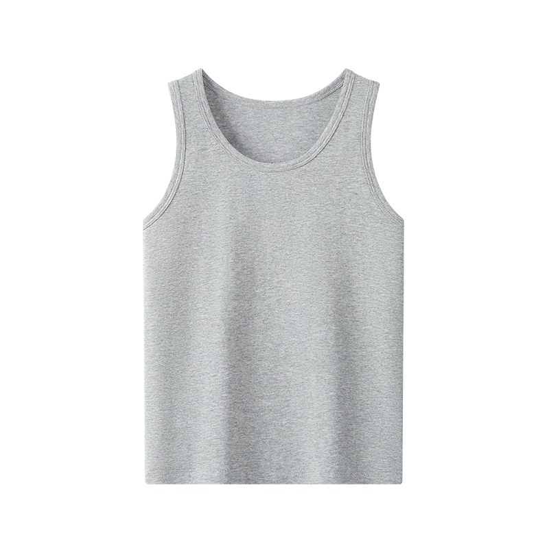 Hengyuanxiang Kids Vest Boys and Girls 7A Antibacterial Mite-Resistant Summer Thin Solid Cotton Sleeveless Base Layer Vest