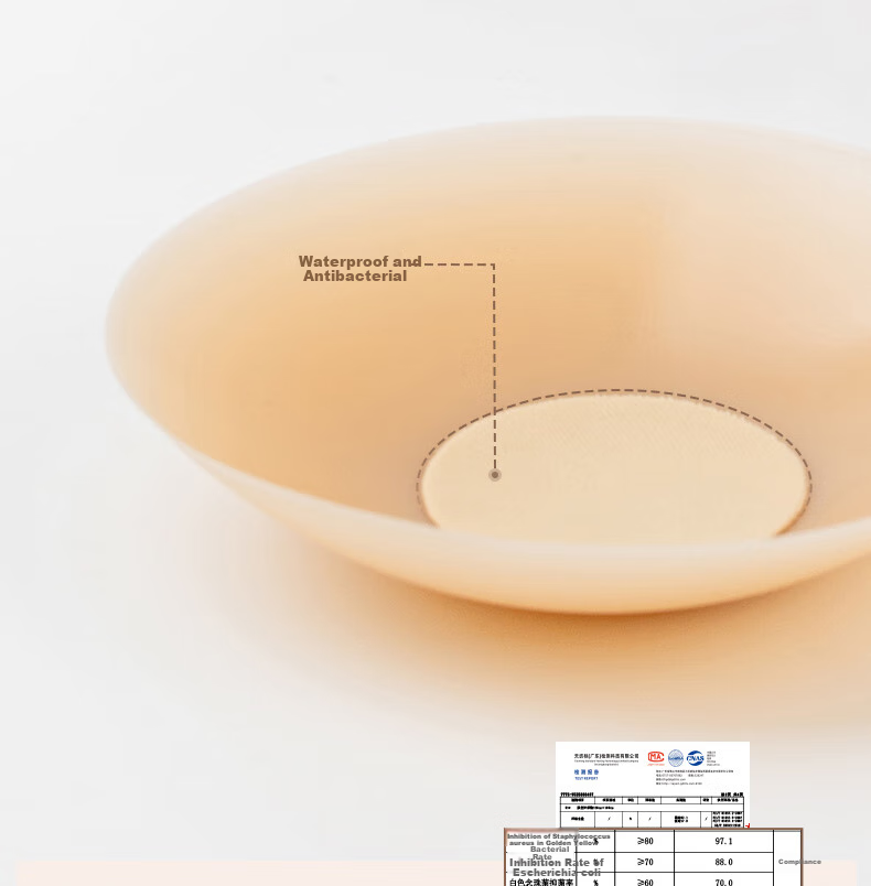 Vcn Pink Breast Petals [Large Chest Style] Porcelain White Skin, Wedding Dress Thin Invisible Silicone Breast Pads for Women, Strapless Anti-Nipple Show 14