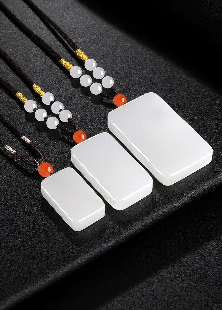 Impression Eye Hetian Jade Pendant Unisex Peace Amulet White Jade Necklace Birthday Gift with Certificate【Price Protection 618】 4