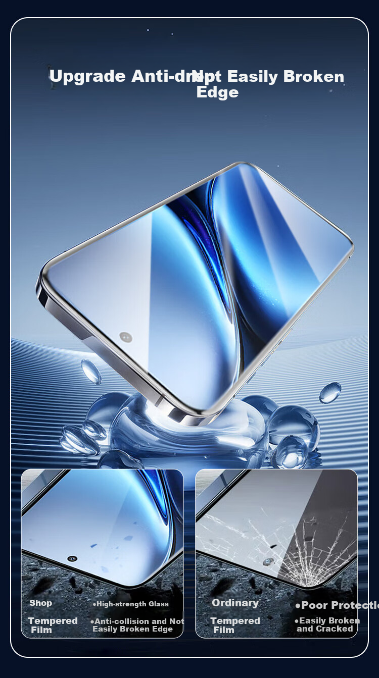 Kulefeng Tempered Glass Screen Protector for Vivo XFold5, Curved Full Coverage Ultra-Thin Anti-Drop Anti-Fingerprint Protective Film for Vivo X Fold5 Foldable Phone Outer Scree 3