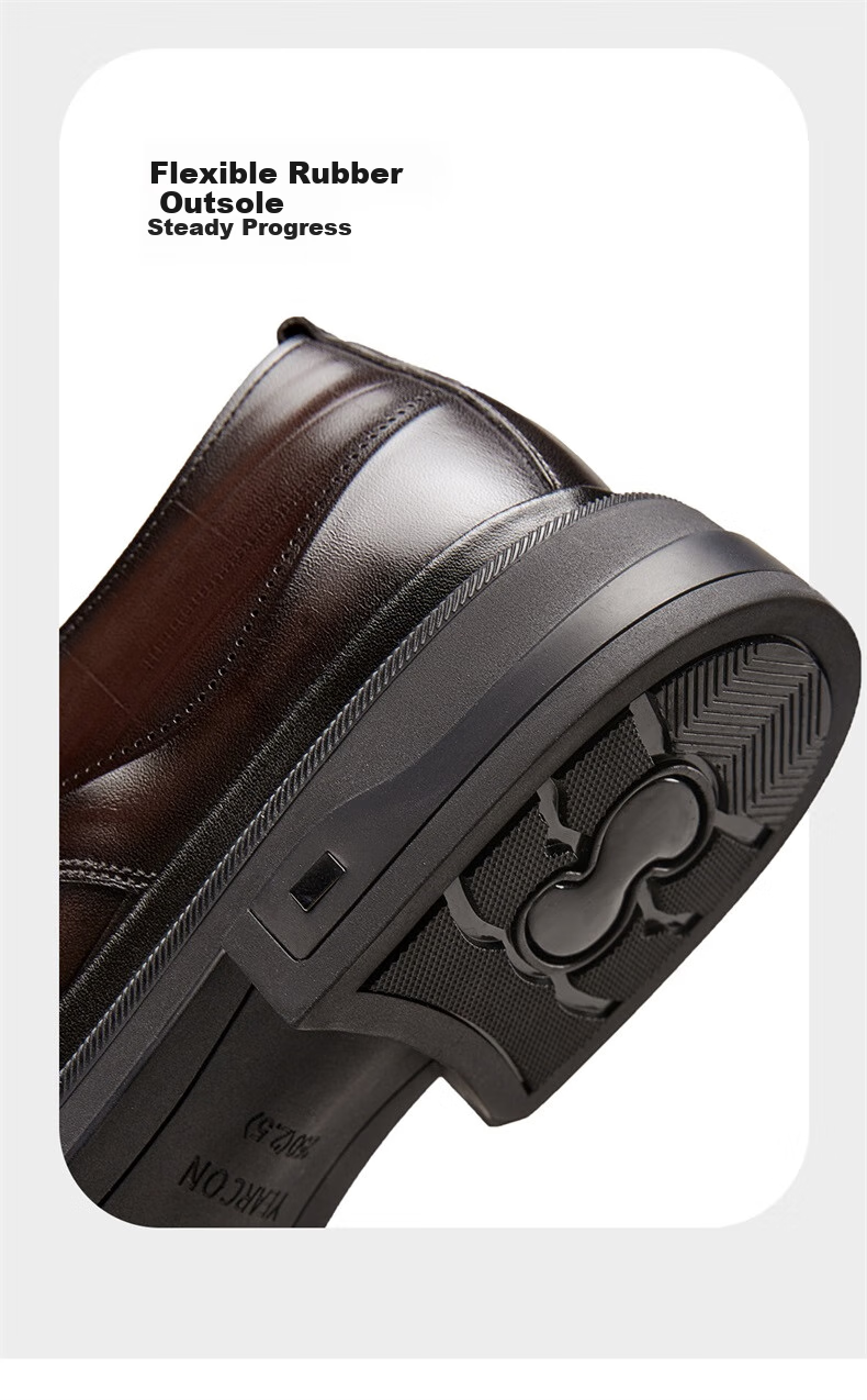 Yierkang Men's Business Formal Leather Shoes, British Style Dress Shoes for Commuting And Weddings, 96141W, Black, Size 43 7