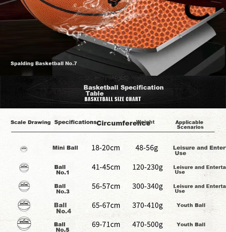 SPALDING Basketball, Size 7, Standard PU Material, Non-Slip And Wear-Resistant, Suitable for Indoor And Outdoor Use, Adult Basketball, 77-780Y 11