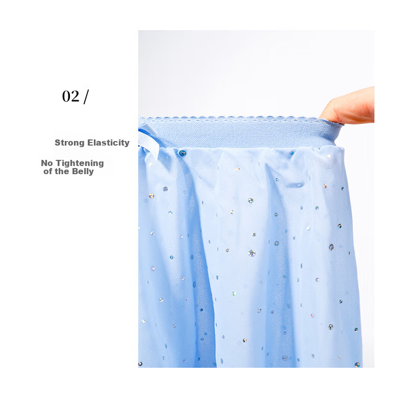 Zhiyouban Children's Short Sleeve Dancewear Ballet Practice Dress Girls Professional Art Exam Gymnastics Tulle Skirt Half Skirt 10