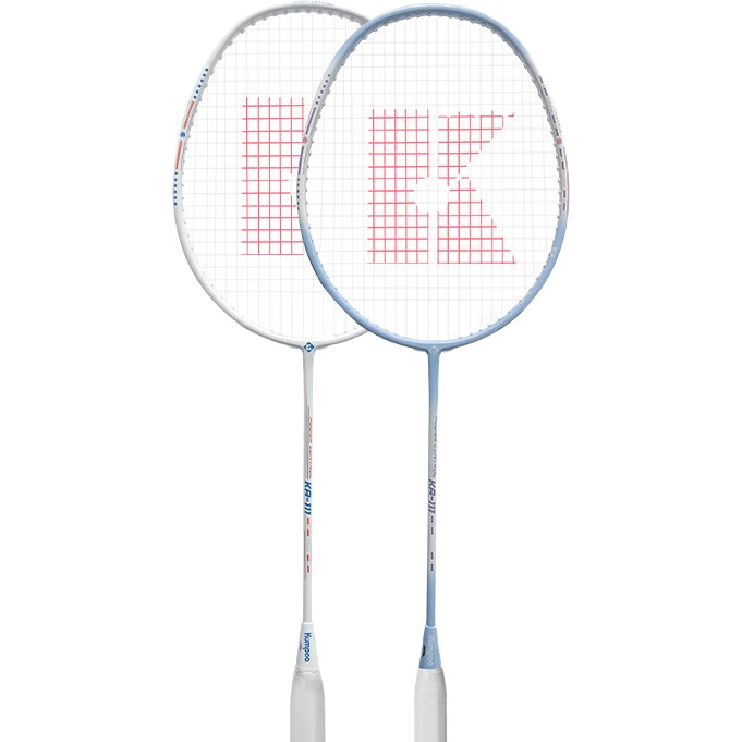 Бадминтонные ракетки KUMPOO Xunfeng K520pro, ультралегкие и прочные, для тренировок, KA-111, белый + синий