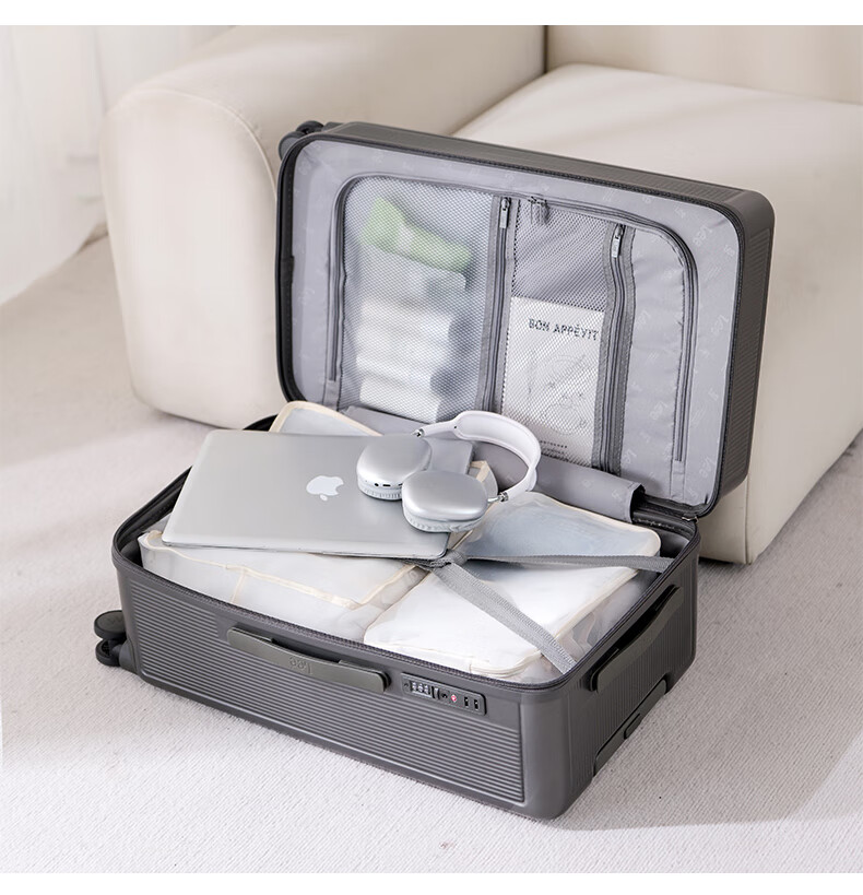 Lee High-Quality Large-Capacity Thickened Suitcase, Trolley Case, Travel Luggage, Password Lock Box, Aurora White, 28 Inches 29