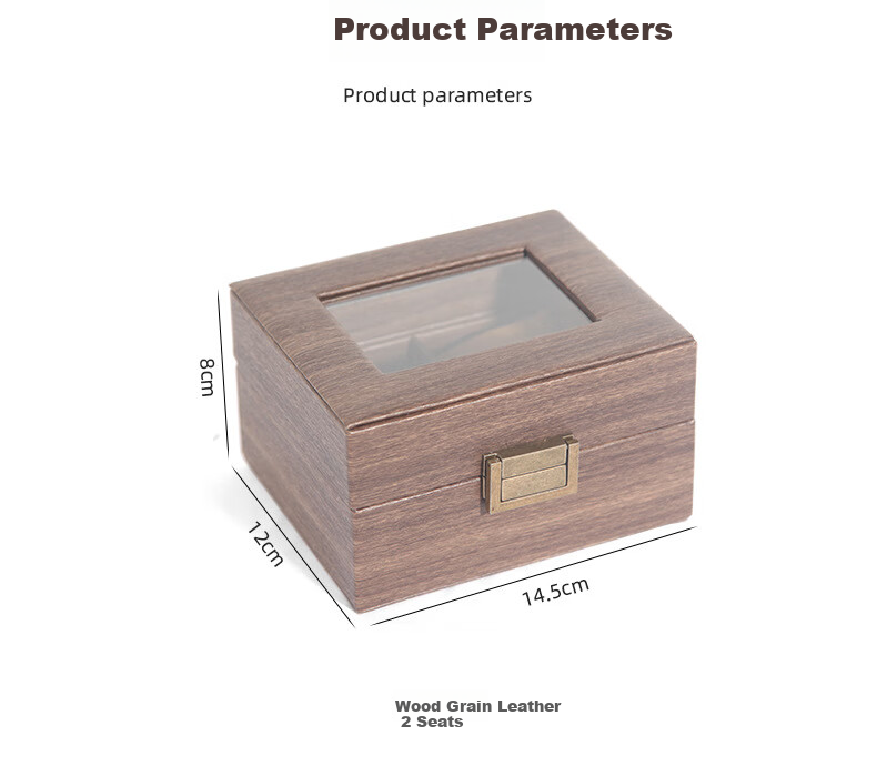 DUOJINJIANG Handmade Wooden Watch Storage Box with Multiple Watch Slots, Dustproof Velvet Interior, Walnut Wood, 6 Watch Slots, Elegant Gift 9
