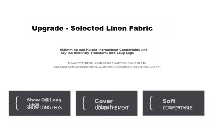 LangSha Linen Curved Knife Pants for Women, Summer 2025 New Style, High-Waisted Slimming Loose-Fit Nine-Tenths Casual Pants for Mothers 6