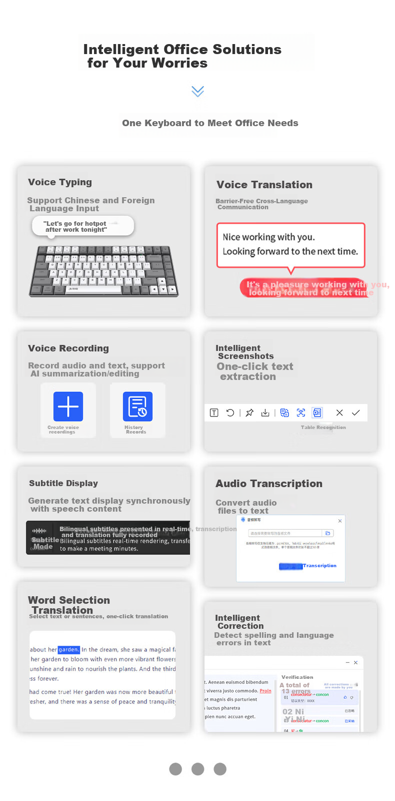 IFLYTEK AI Keyboard K1 with DeepSeek-R1 [Membrane Keyboard 84 Keys] Wireless Keyboard AI Writing Q&A Smart PPT Full Anti-Ghosting Three-Mode Connectio 8