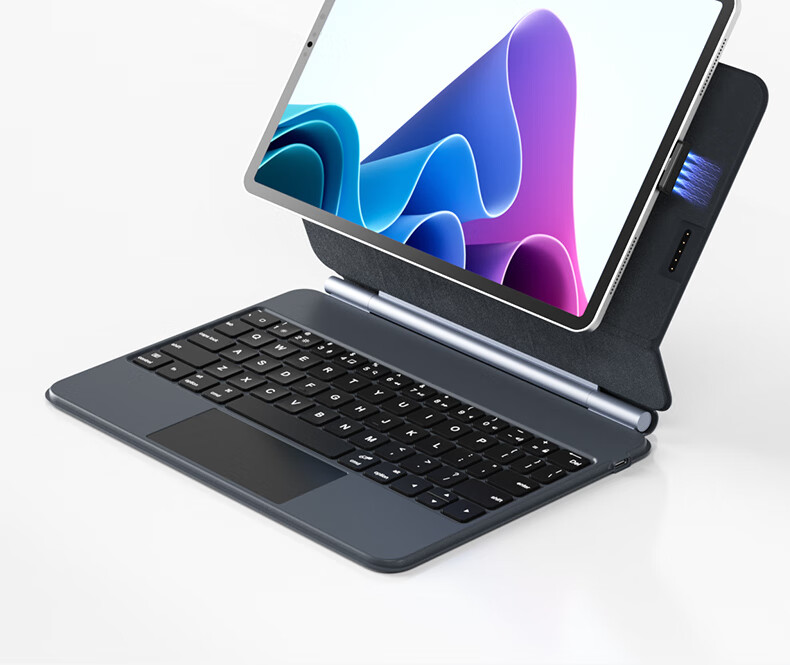 B.O.W Hangshi HA354 2025 New iPad Magic Keyboard for 9th Gen, Compatible with Apple Air 5/4, Magnetic Floating Protective Case, Five-Level Backlight Integrated, Black 10