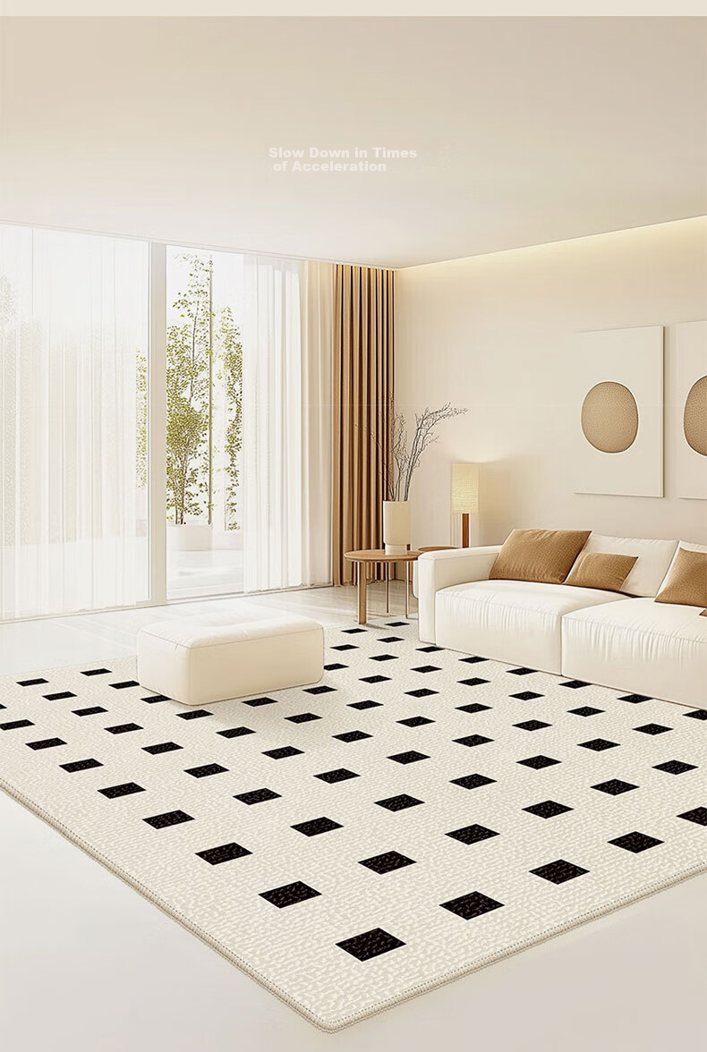 MOON TIME Crystal Velvet Living Room Carpet, Skin-Friendly Comfortable Dirt-Resistant Non-Slip, Golden Radiant, Luxurious High-End, 160*230cm 6