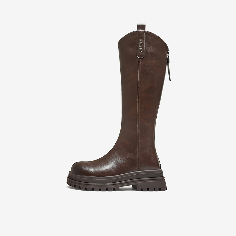 Basto 25 Winter Knight Boots Fashion Trendy Street Women's Long Boots BV016DG5 Brown Size 37