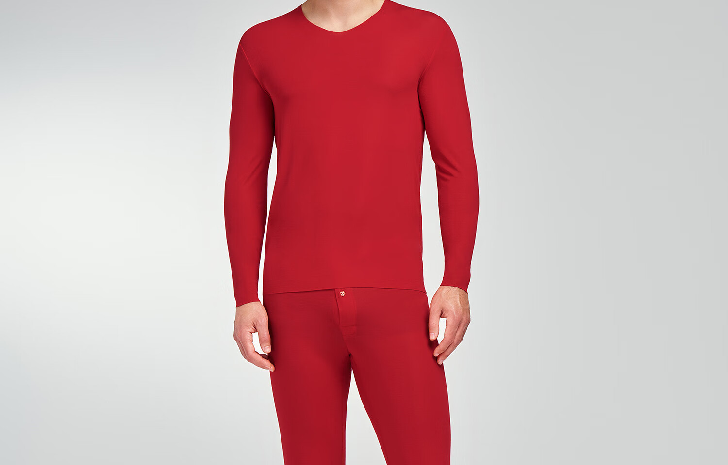 AIMER MEN Men's Thermal Base Layer Set Modal Seamless NS74J471 Dark Blue 185 2