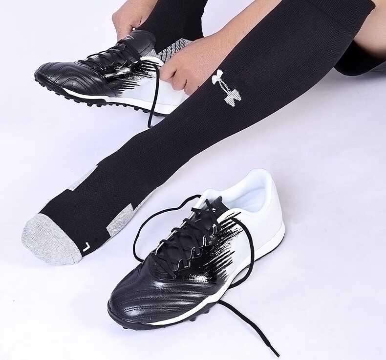 Under Armour Football Socks Long Tube Professional Summer Adult Non-Slip Thin Black M (Size 37-40) 2