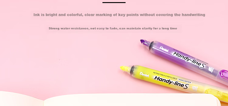 Pentel SXS15 Retractable Highlighter Pen, Journal Marker Pen, Extendable Large-Capacity Highlighter Pen with Replaceable Refills, 4.5mm, Purple 14
