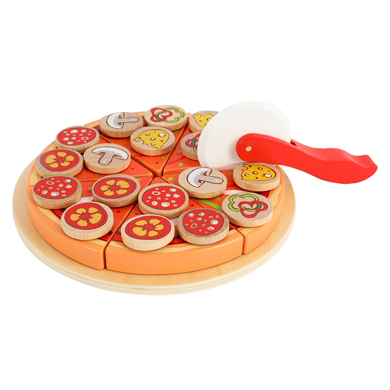 FN Children's Kitchen Toy Set, Pizza And Fruit Cutting Playset, Pretend Play Game, Boys And Girls, New Year Birthday Gift