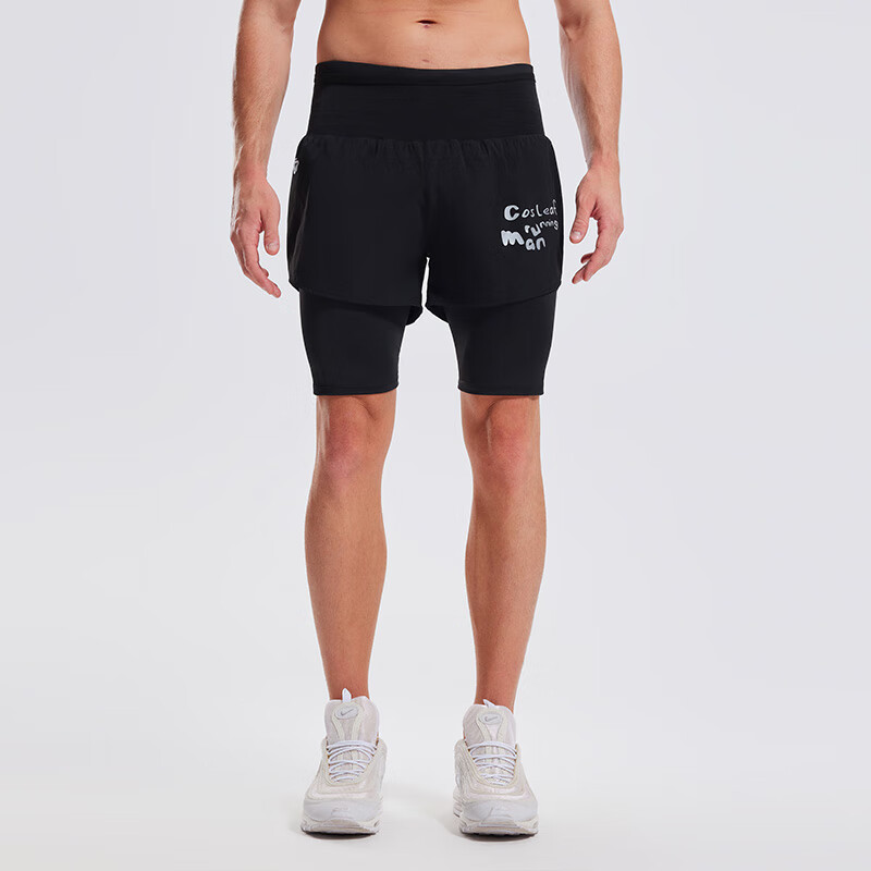 Cosleaf Running Shorts for Men, Summer Training Shorts with Lining, Professional Waist Pack Pockets, Marathon Competition Fitness Pants