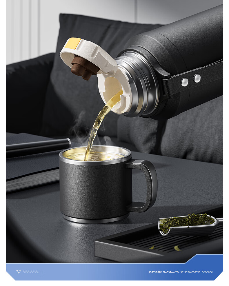 NRMEi Insulated Large Capacity Men's Tea Separation 316 Stainless Steel Portable Men's Steeping Tea Water Bottle Cup 5