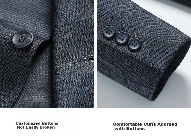 FIRS Wrinkle-Resistant Suit Jacket for Men, Slim Fit Business Young Man Blazer, Work Uniform Casual Single-Breasted Coat 9