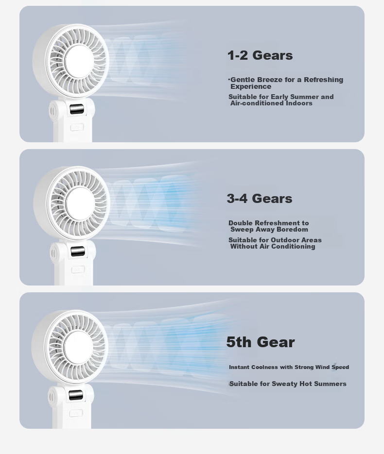 JD Original Fengbao Mini Handheld High-Speed Air Blaster, Portable Turbine Electric Fan, Neck-Hanging Fan, Rechargeable Personal Outdoor Cooling Device with Strong Airflow for Hot Weather 4