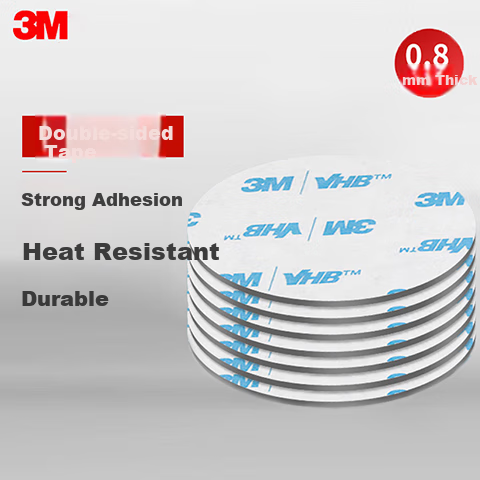 3M Double-Sided Tape, Strong Adhesive, Traceless, Waterproof, Suitable for Office Supplies/ETC Cards/Student Stationery/Hobby Crafts, Model 6608-GP, Diameter 60mm/8 Pieces