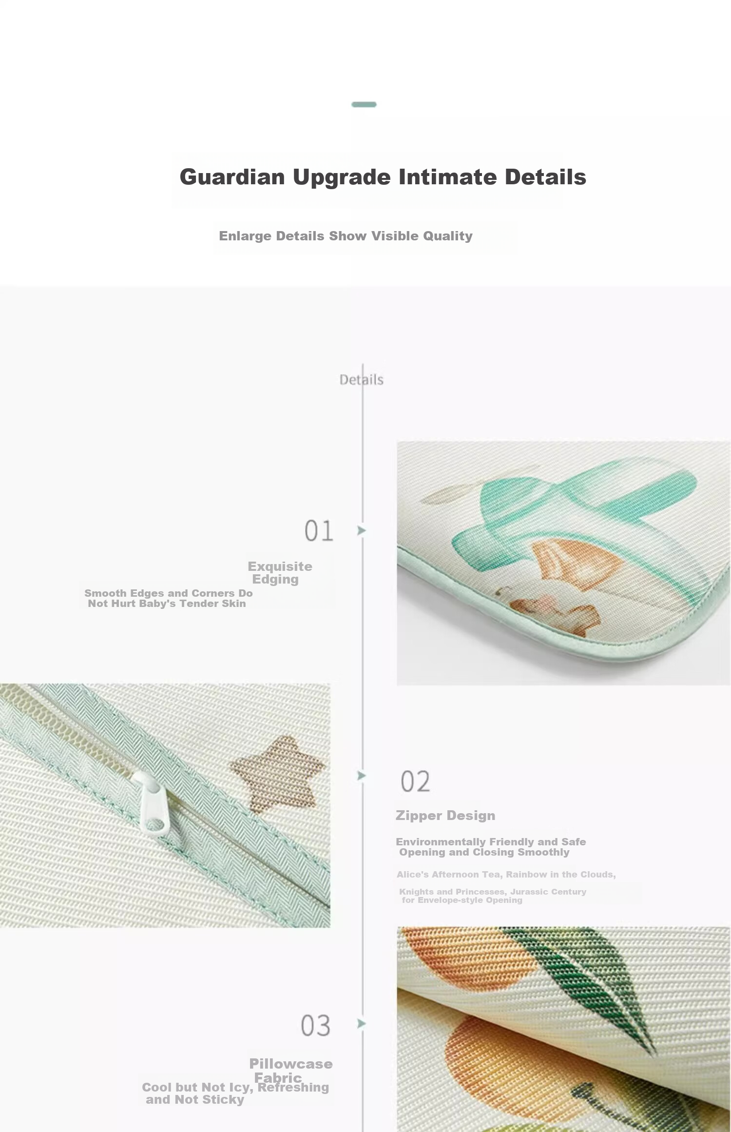 EMXEE Baby Cloud Pillow, Summer Children's Ice Silk Pillow, Newborn Breathable Large Pillow, Rainbow in The Clouds 19