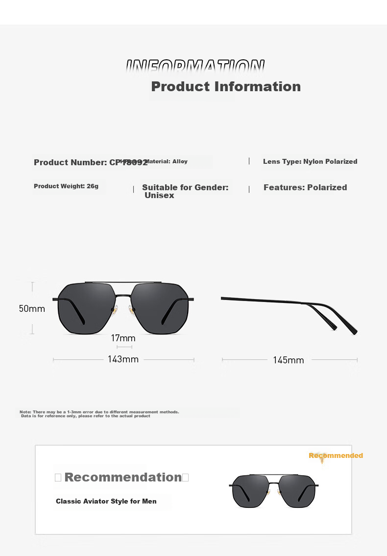 CAPONI Polarized Driving Sunglasses for Men, Aviator Style Fashionable UV Protection Sunglasses High Definition Driving Glasses for Fishing And Camping 12