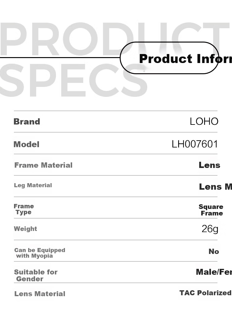 LOHO Sunglasses for Women, UV Protection, HD Polarized Lenses, Cycling, Driving, Eye Protection, Sun Protection, Internet-Famous Sunglasses, Face-Flattering Glasses for Me 8